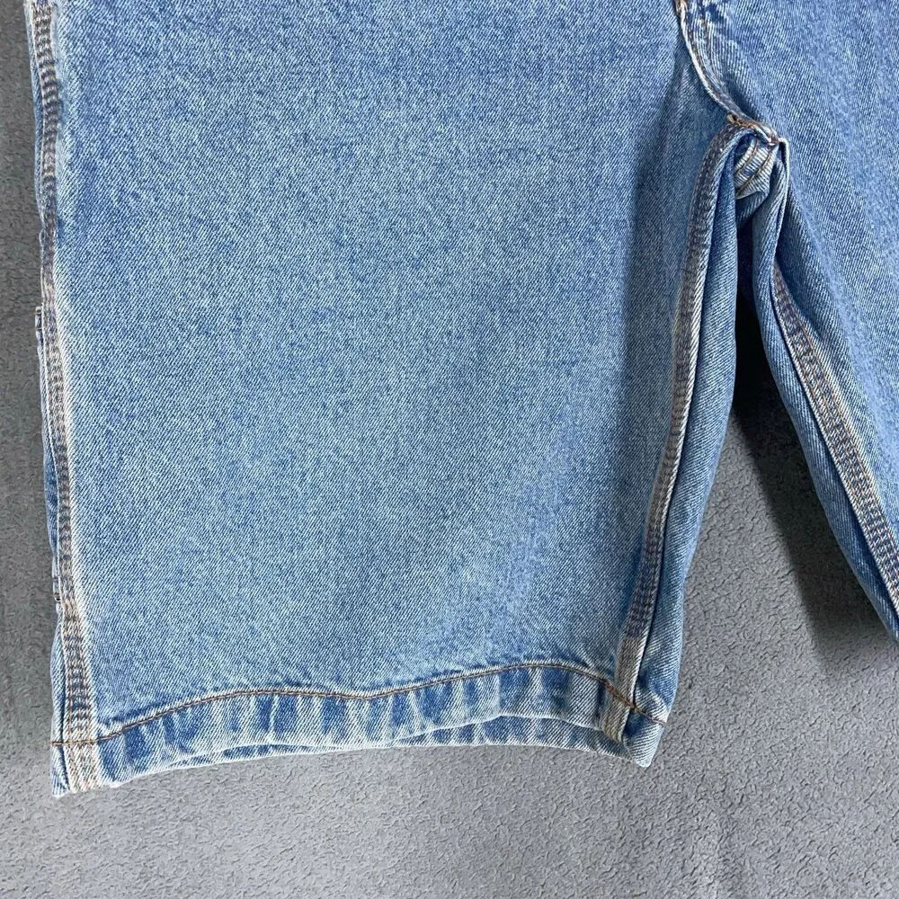 Route 66 Men's Carpenter Denim Shorts Blue Light Wash Hammer Loop Size 36
